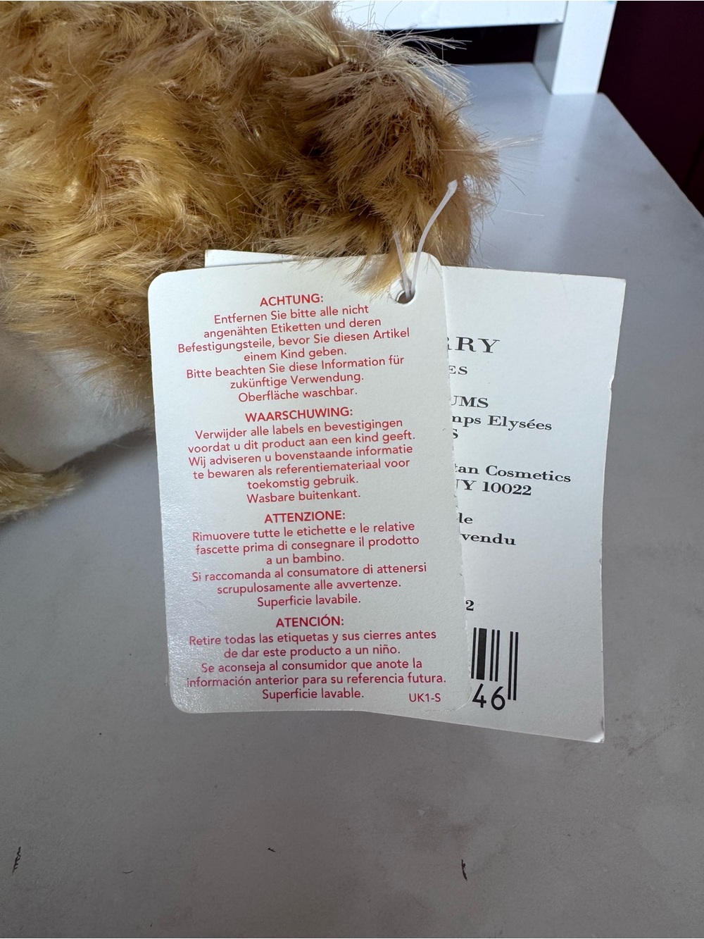 Vintage 2000's Burberry
Fragrance Teddy Bear plush with Monogram 'B' Scarf - Picture 6 of 7